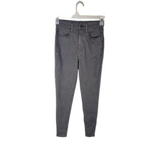 American Eagle Outfitters Black and White High-Rise Houndstooth Jeans